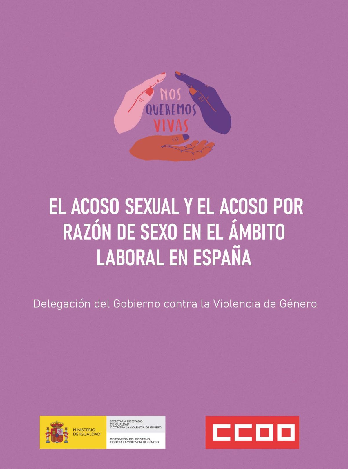 Portada del estudio "El acoso sexual y el acoso por razón de sexo en el ámbito laboral en España".