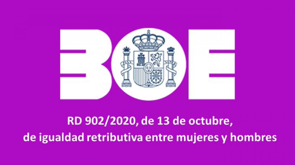 Real Decreto 902/2020, de 13 de octubre, de igualdad retributiva entre mujeres y hombres