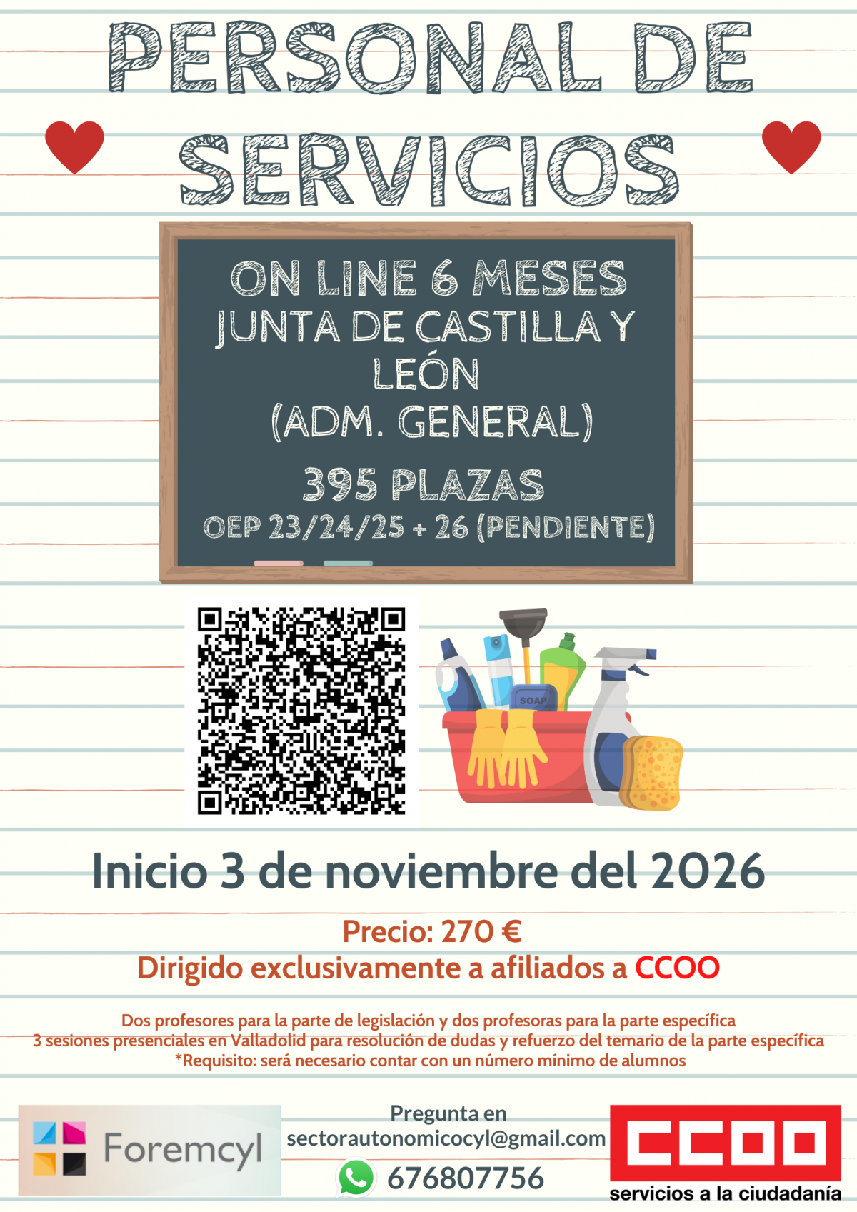 Cartel Personal de Servicios